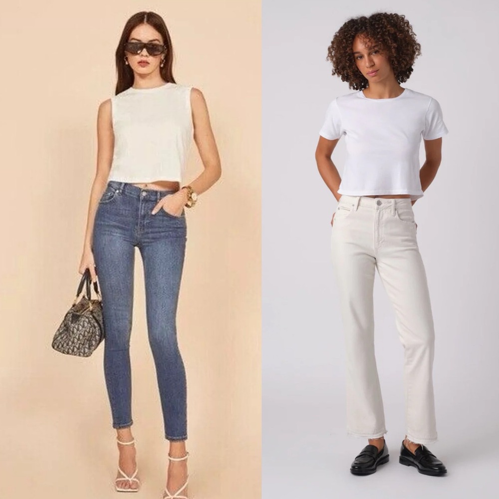Reformation Jeans and AMO Bundle of two Jeans.